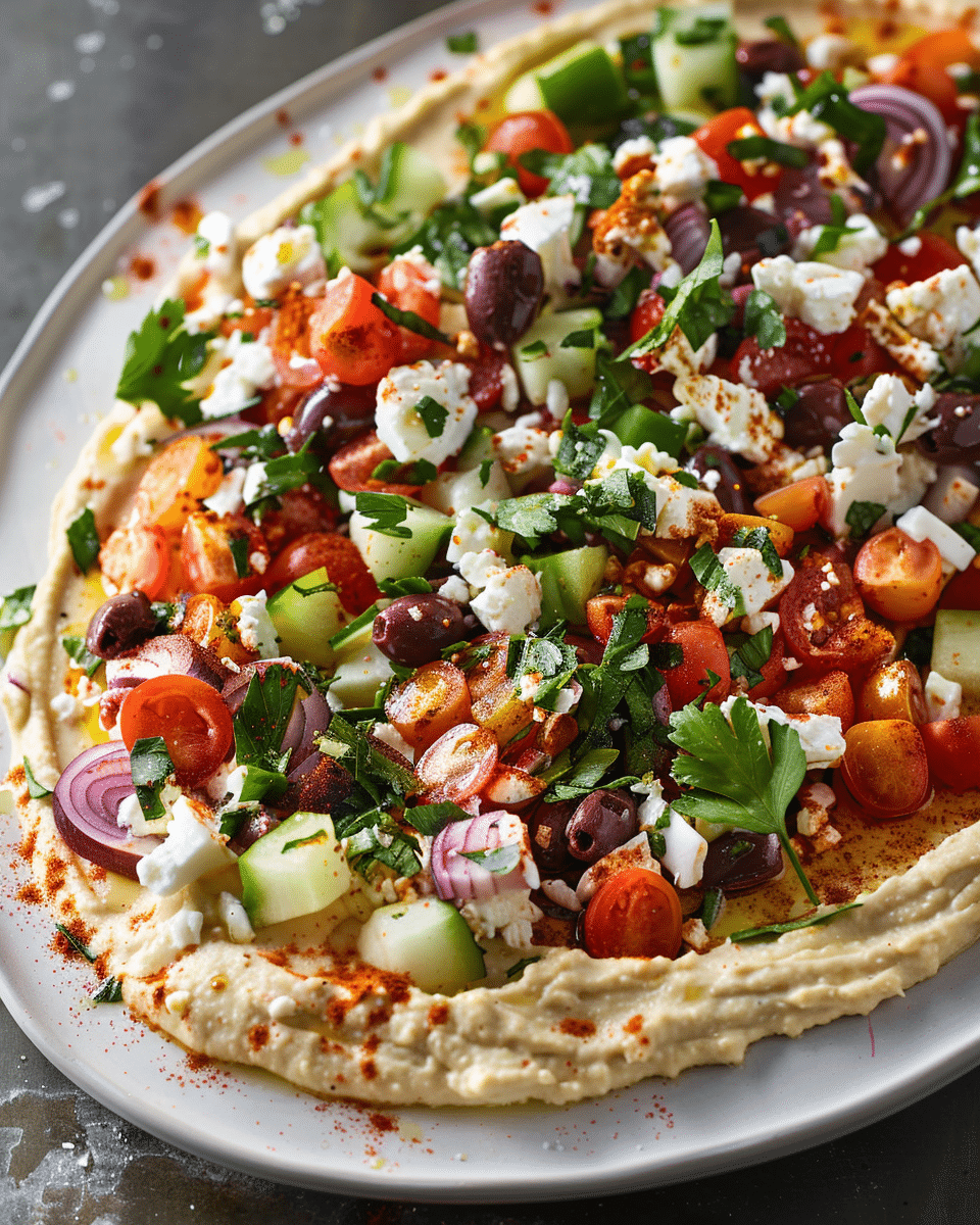 Greek Style Loaded Hummus