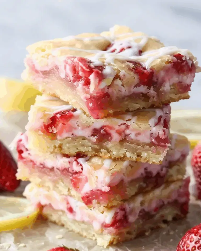 Strawberry Lemon Blondies