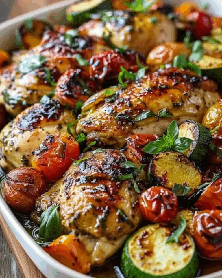 Balsamic Chicken with Roasted Veggies