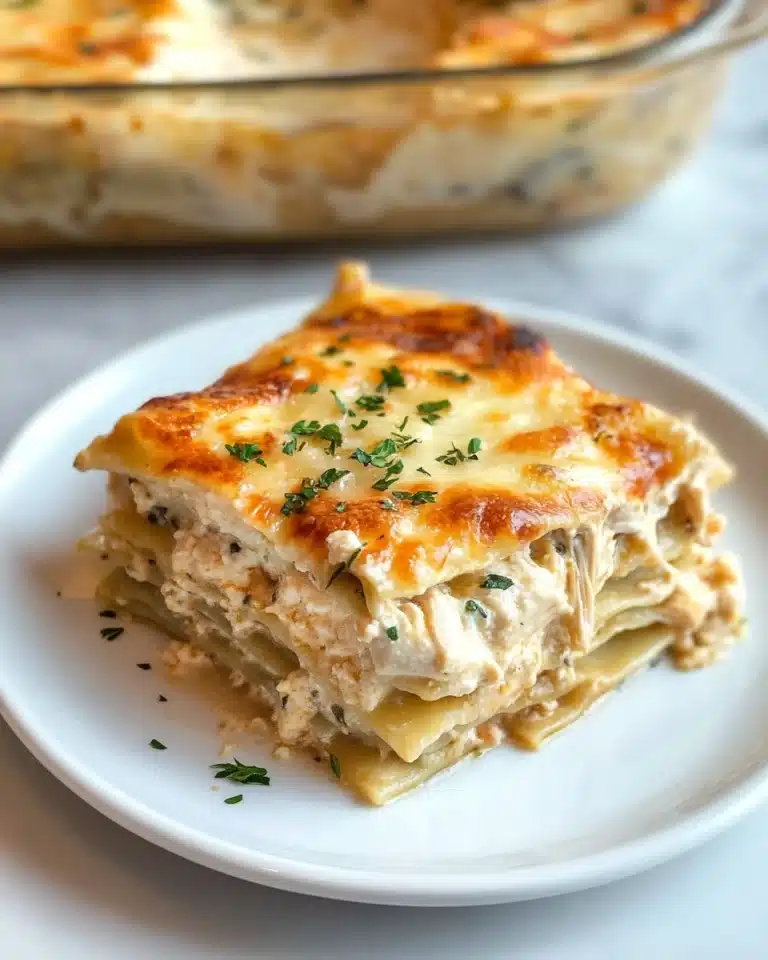EASY CHICKEN ALFREDO LASAGNA Recipe