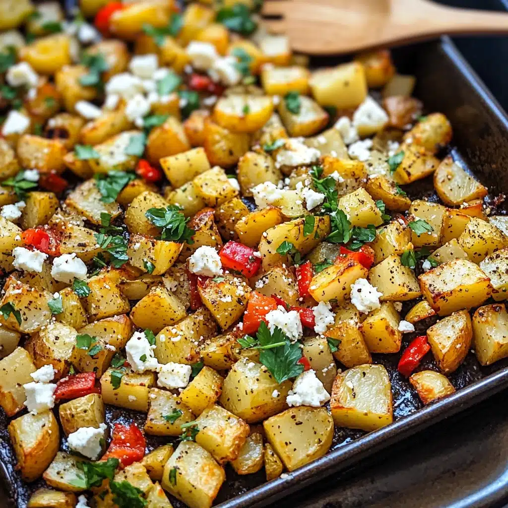 Greek Roasted Potatoes With Peppers & Feta Recipe 4 Greek Roasted Potatoes With Peppers & Feta Recipe - Recipe Image