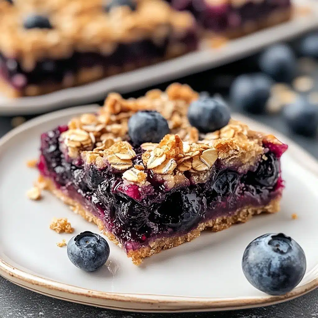 Blueberry Oatmeal Bars Recipe 4 Blueberry Oatmeal Bars Recipe - Recipe Image