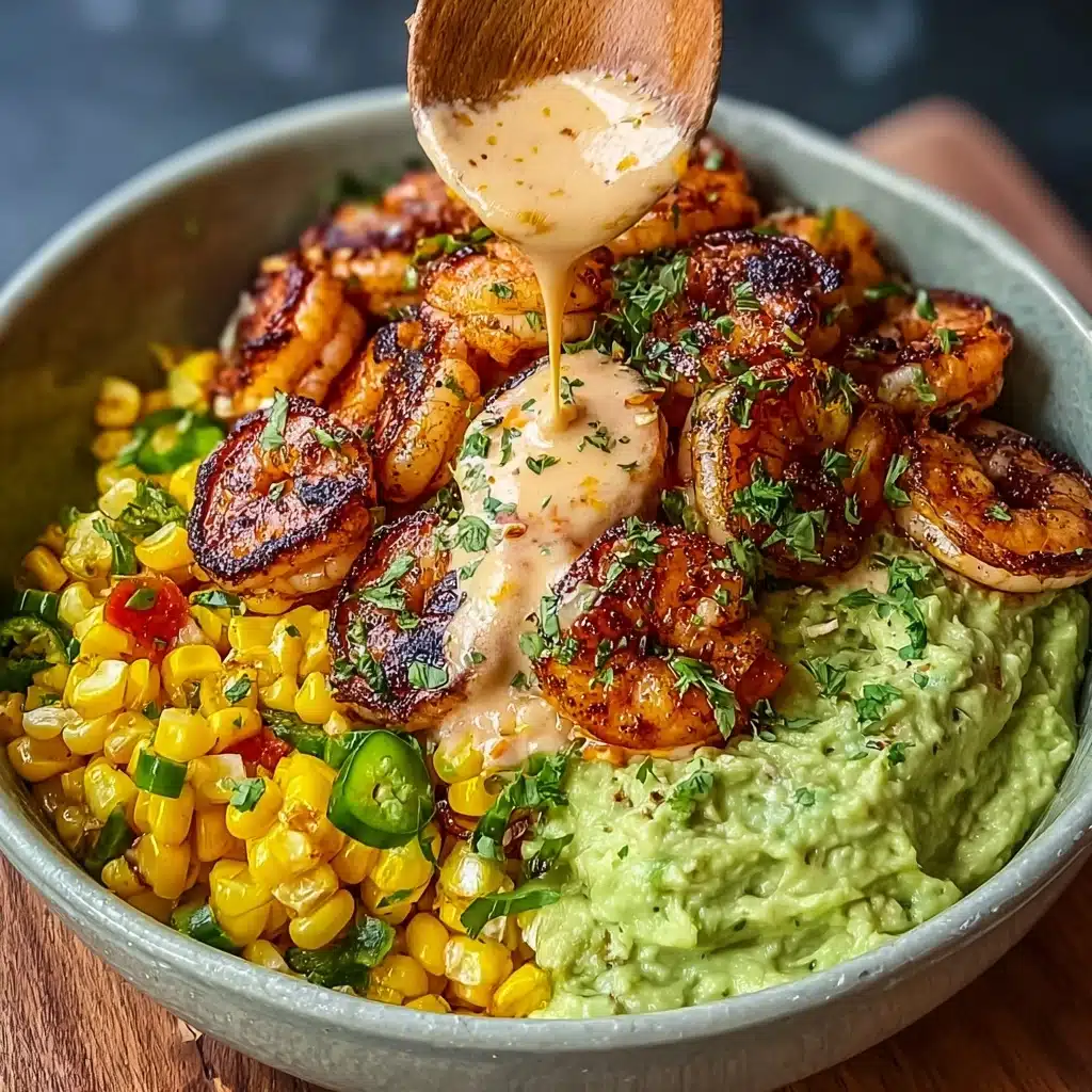 Grilled Shrimp Bowl with Avocado, Corn Salsa & Creamy Sauce Recipe 5 Grilled Shrimp Bowl with Avocado, Corn Salsa & Creamy Sauce Recipe - Recipe Image