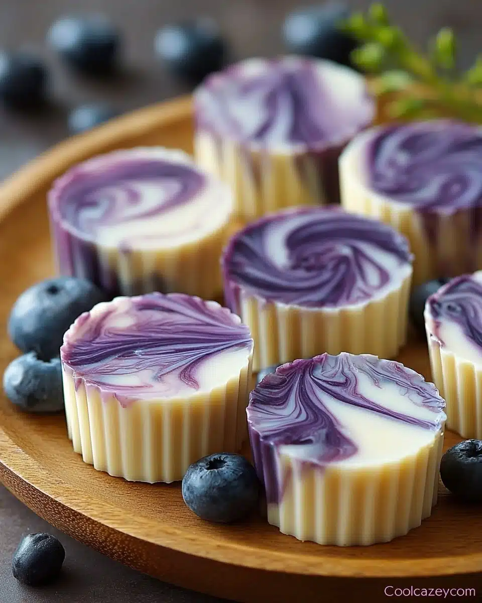 Blueberry Swirl Yogurt Bites Recipe