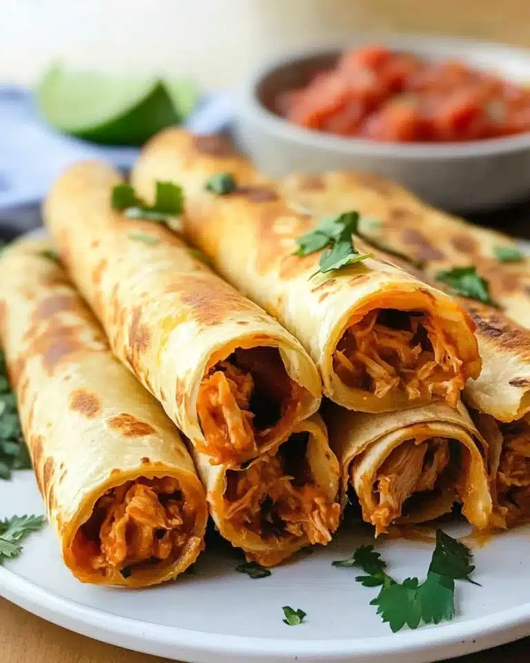 Baked Cream Cheese Chicken Taquitos Recipe