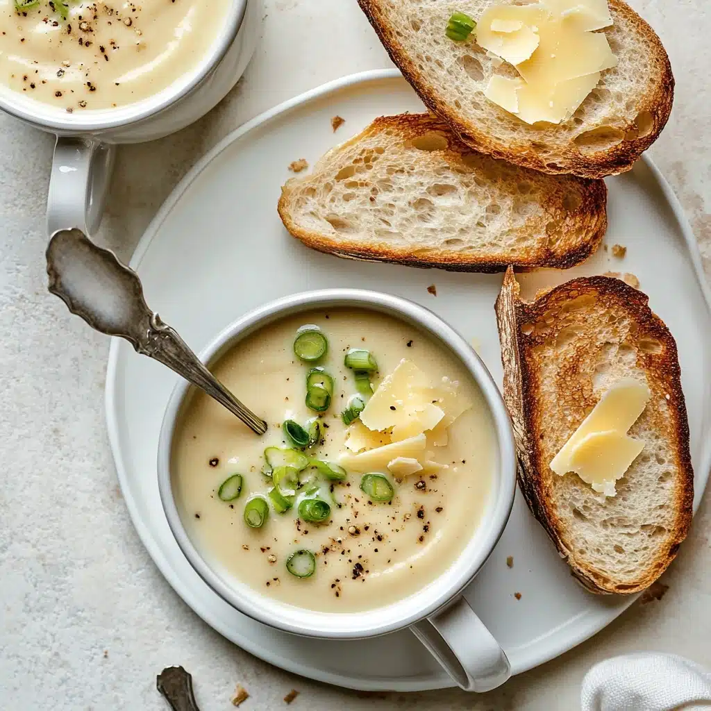 Roasted Garlic Cheddar Cauliflower Soup Recipe 4 Roasted Garlic Cheddar Cauliflower Soup Recipe - Recipe Image