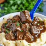 Slow Cooker Garlic Butter Steak Bites (+Video) Recipe