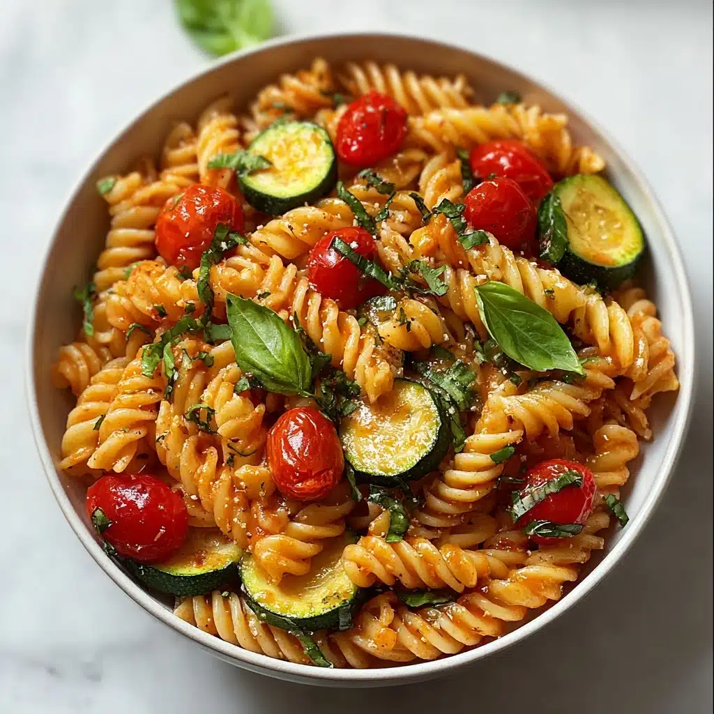 Tomato Zucchini Pasta Recipe 4 Tomato Zucchini Pasta Recipe - Recipe Image