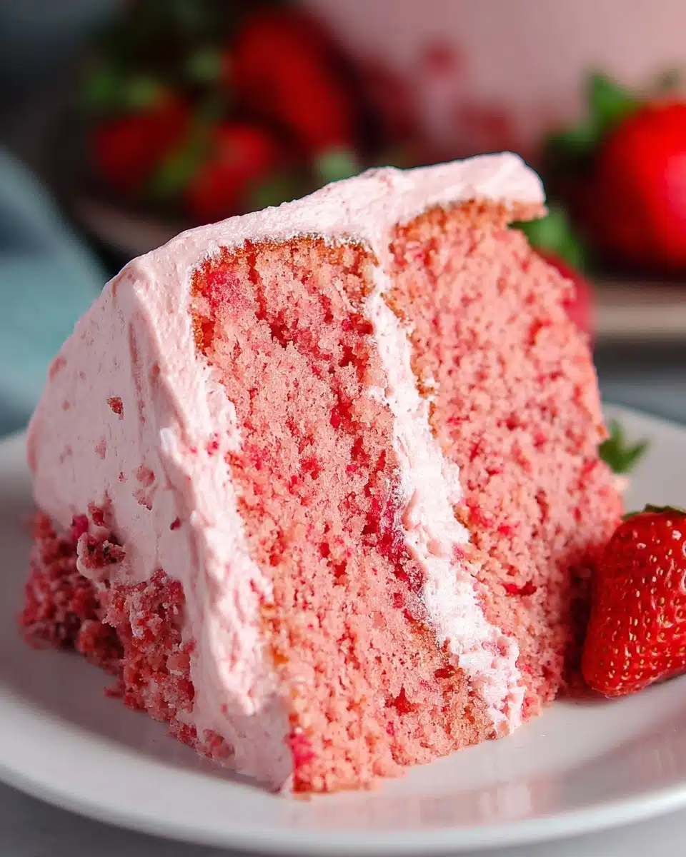 Fresh Strawberry Cake With Strawberry Buttercream Recipe