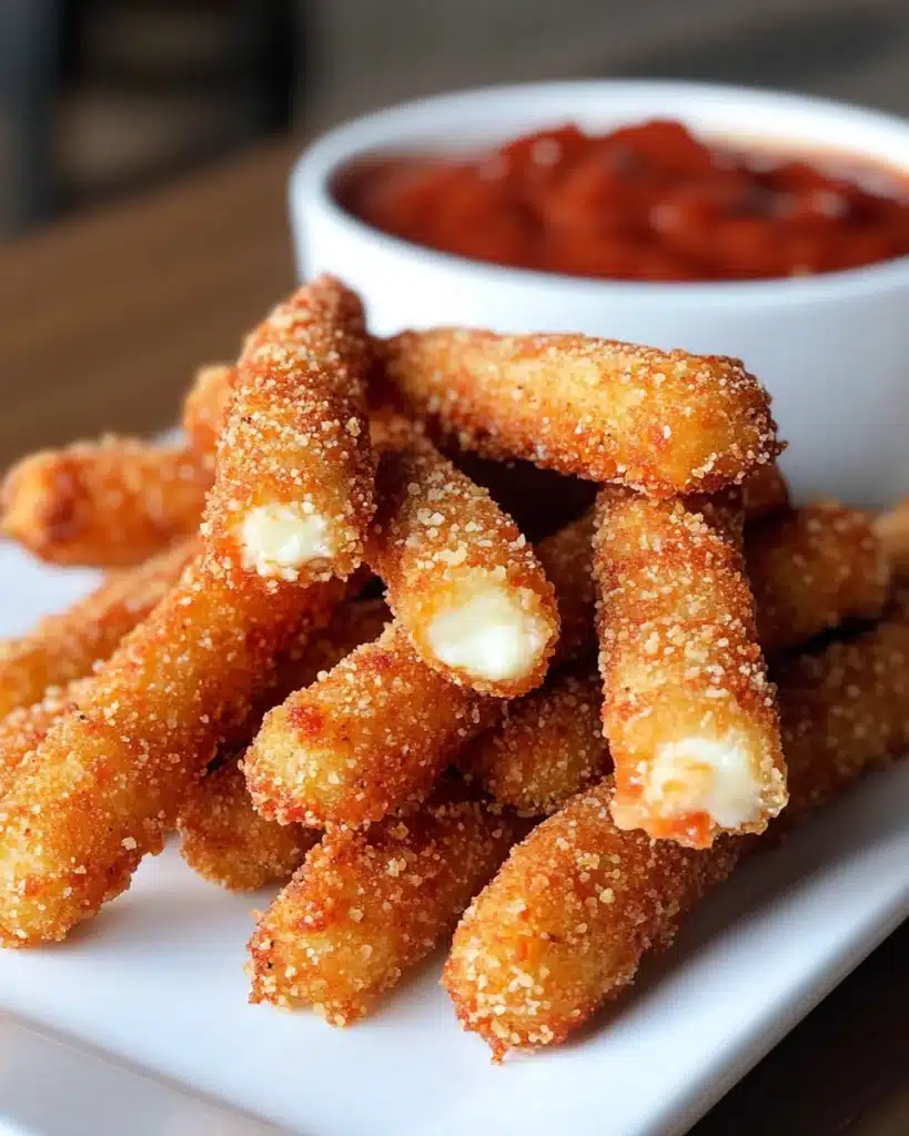 Breaded Mozzarella Sticks with Marinara Sauce Recipe