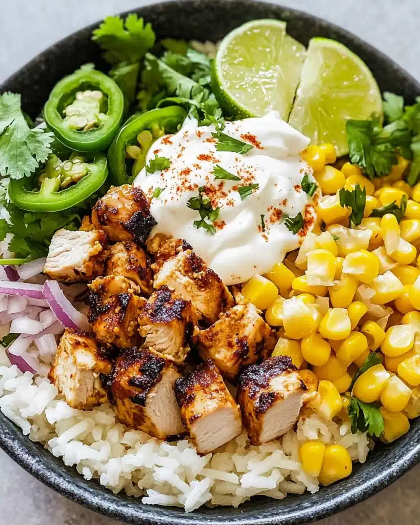 Street Corn Chicken Rice Bowl Recipe