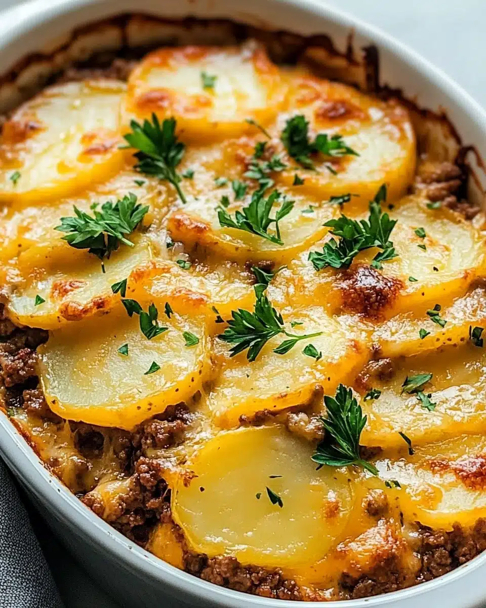 Ground Beef Potato Bake (Print Format) Recipe