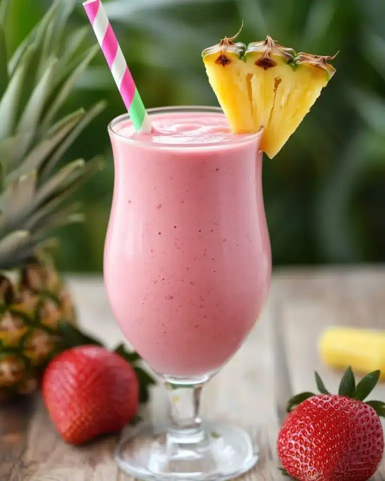 Refreshing Virgin Strawberry Pina Colada Recipe