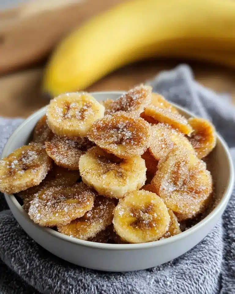 Cinnamon Sugar Air Fryer Banana Chips Recipe