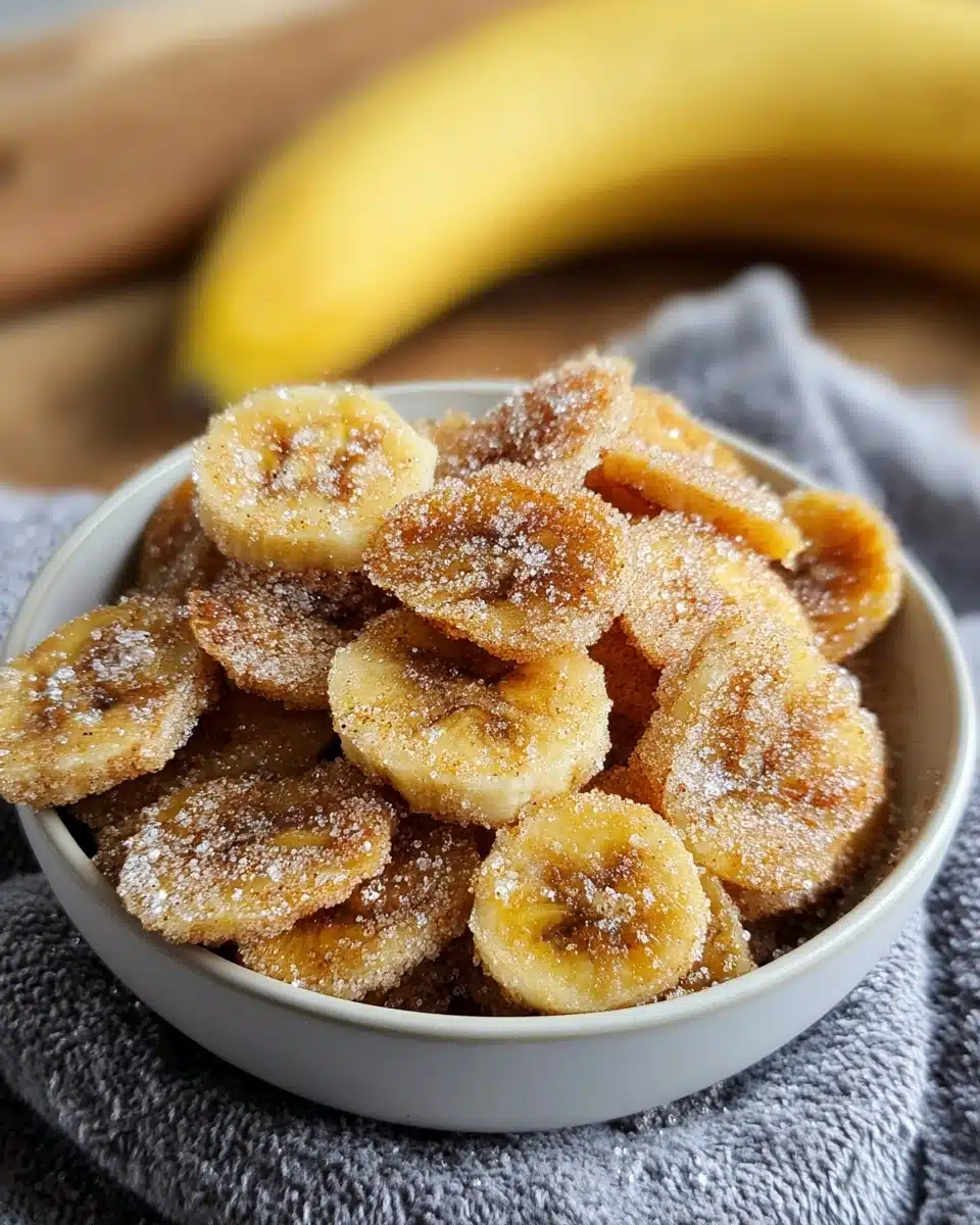 Cinnamon Sugar Air Fryer Banana Chips Recipe