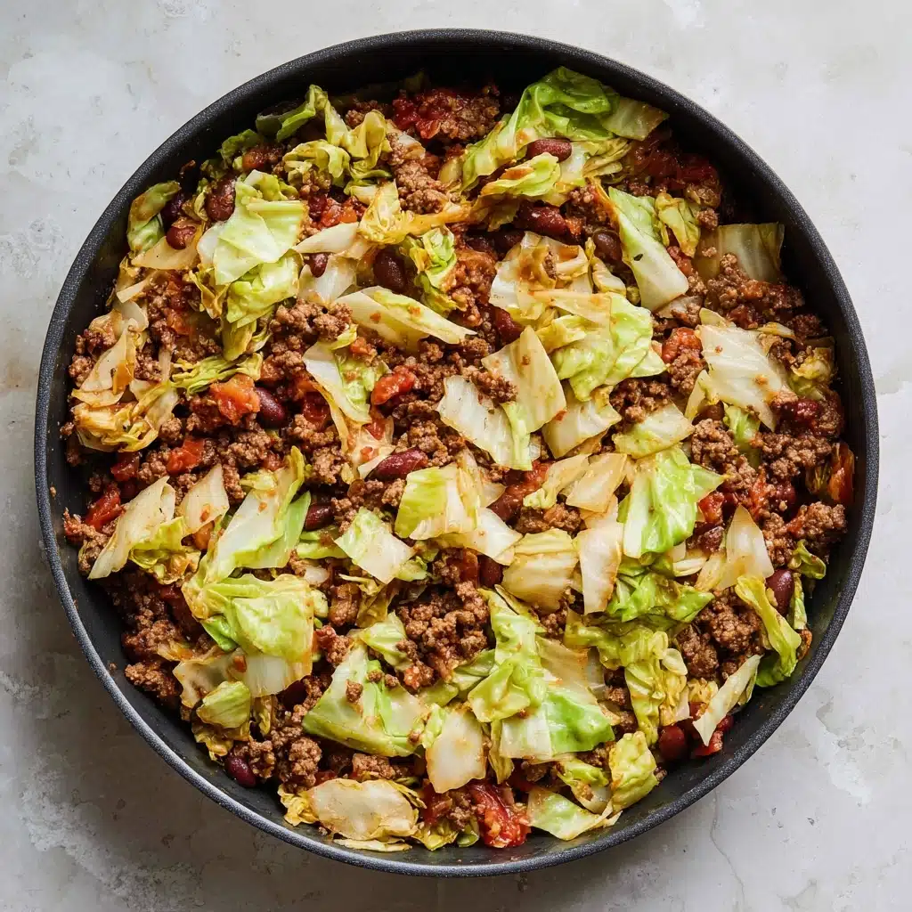 Low Carb Cabbage Taco Skillet (Keto-Friendly) 5 Cinnamon Sugar Air Fryer Banana Chips Recipe - Recipe Image