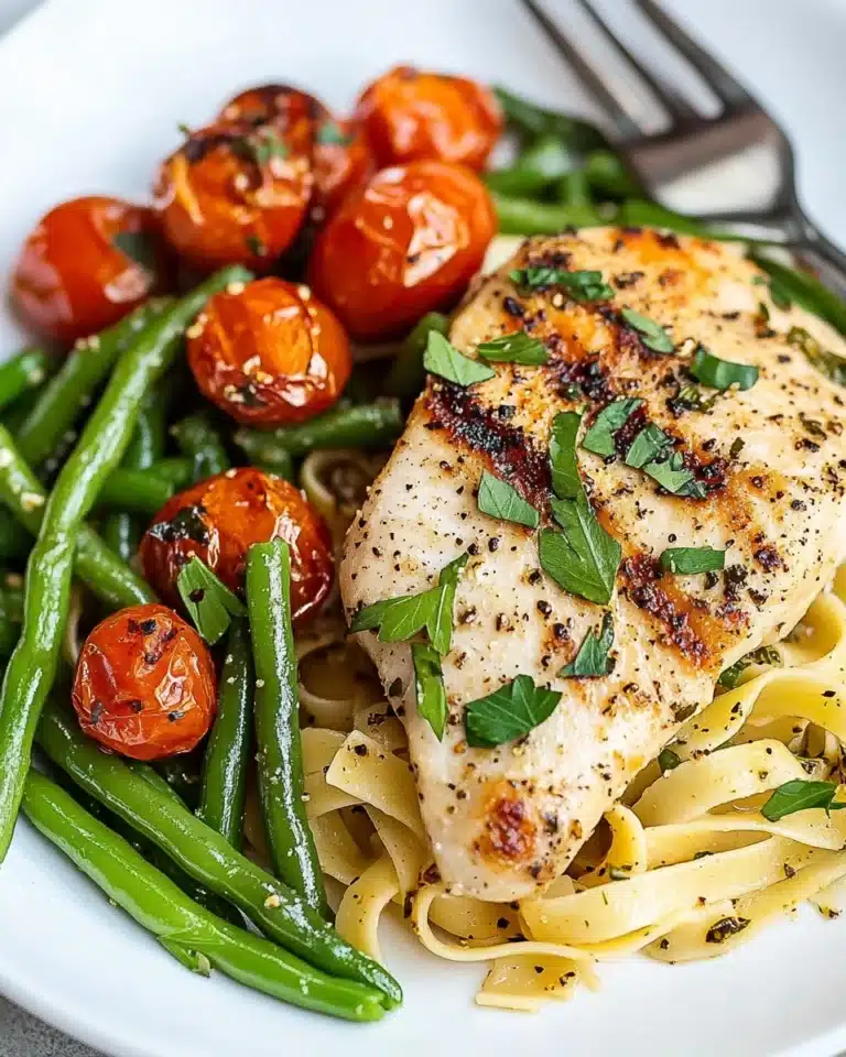 Sheet Pan Italian Chicken and Green Beans Recipe