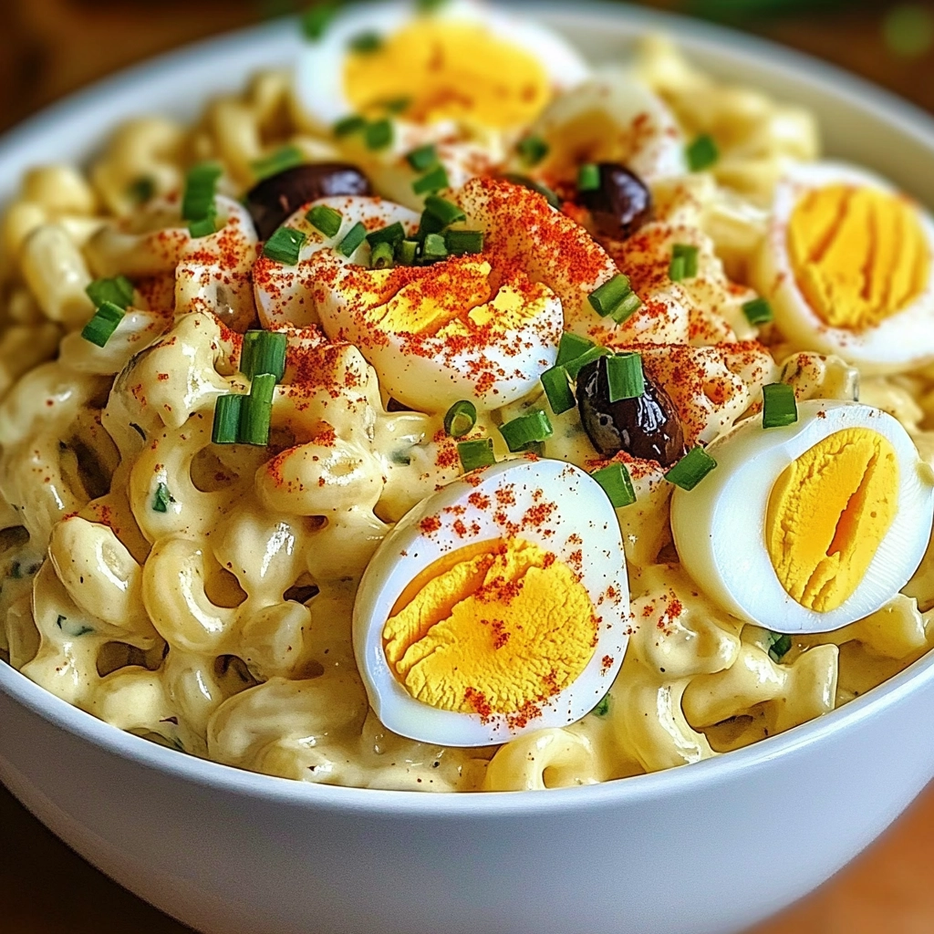 Deviled Egg Macaroni Salad Recipe 4 Deviled Egg Macaroni Salad Recipe - Recipe Image