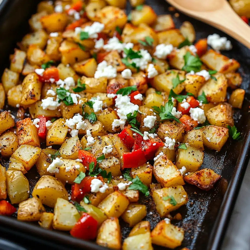 Greek Roasted Potatoes With Peppers & Feta Recipe 5 Greek Roasted Potatoes With Peppers & Feta Recipe - Recipe Image