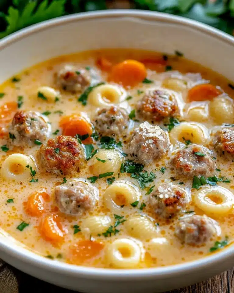 Creamy Parmesan Italian Sausage Ditalini Soup Recipe