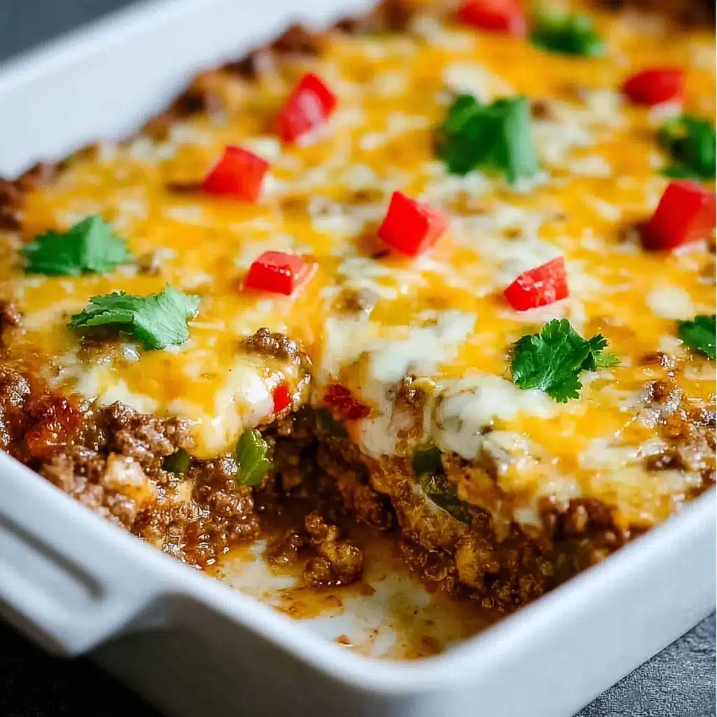 Low Carb Philly Cheesesteak Casserole 4 Once fully combined, transfer the mixture to the prepared baking dish, spreading it evenly Recipe - Recipe Image