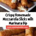 Breaded Mozzarella Sticks with Marinara Sauce Recipe