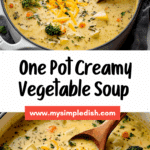 One Pot Creamy Vegetable Soup Recipe