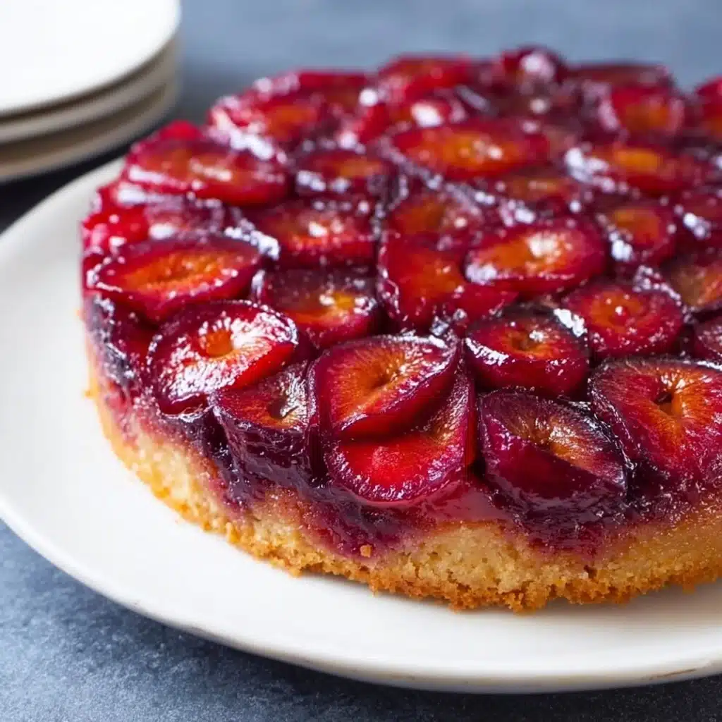 Plum Upside-Down Cake Recipe - Recipe Image