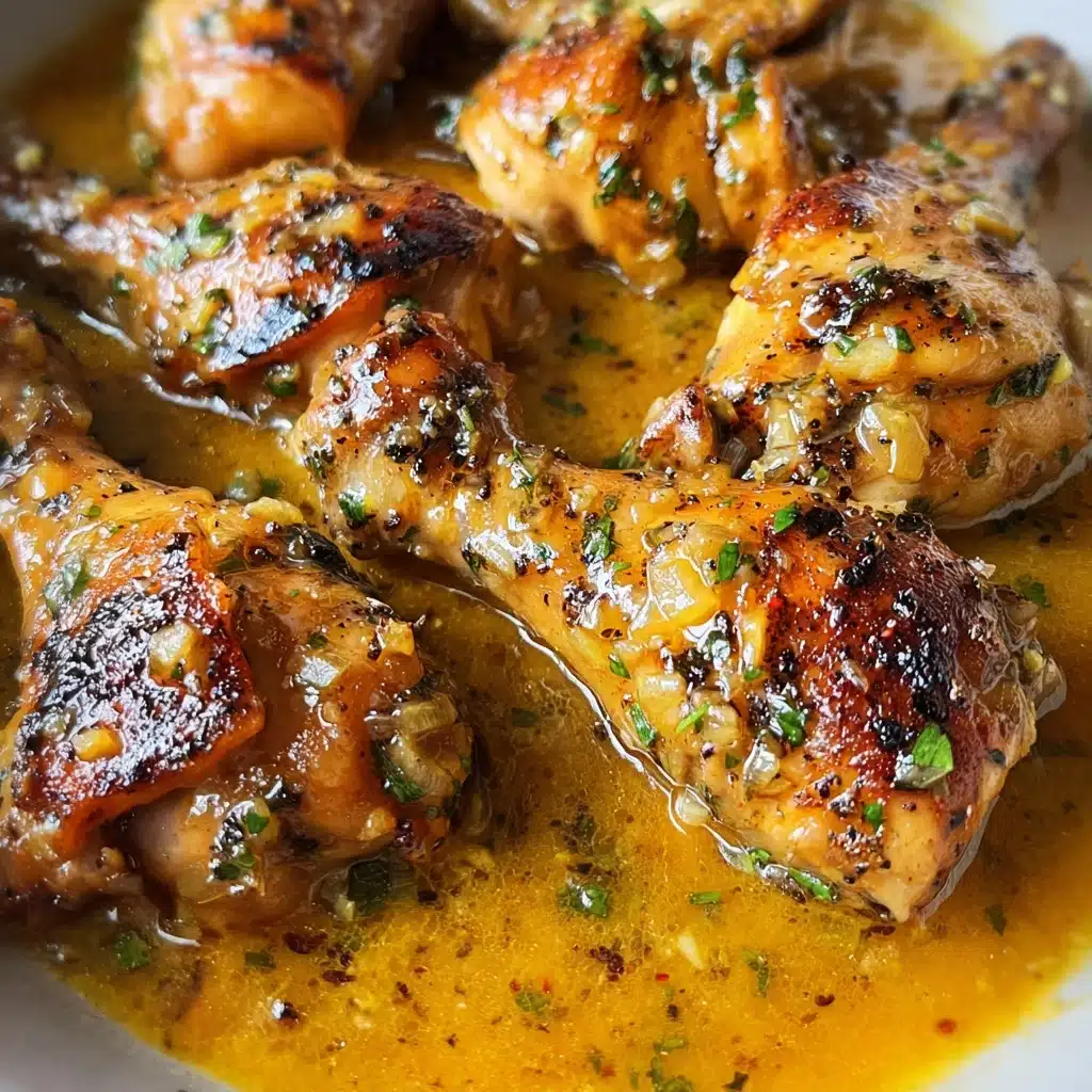 Creamy Garlic Chicken Drumsticks Recipe - Recipe Image