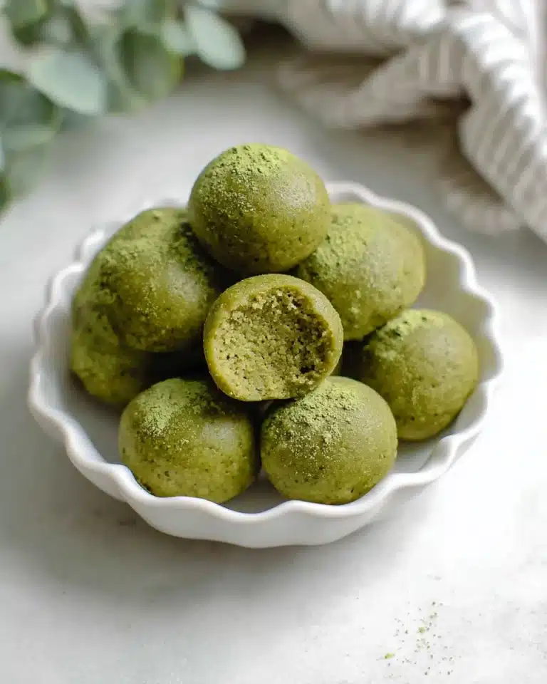 No Bake Matcha Cookie Dough Energy Bites Recipe
