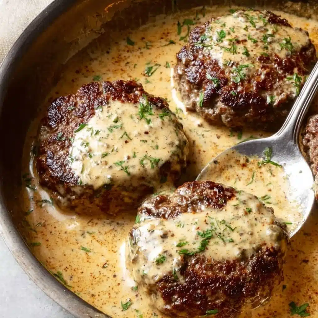 Hamburger Steaks in Creamy Dill Sauce Recipe 5 Hamburger Steaks in Creamy Dill Sauce Recipe - Recipe Image