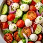 Fresh Cucumber Tomato Mozzarella Salad 6 Delicious Recipe