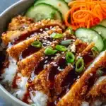 Japanese Katsu Bowls with Tonkatsu Sauce Recipe 6 Japanese Katsu Bowls with Tonkatsu Sauce Recipe