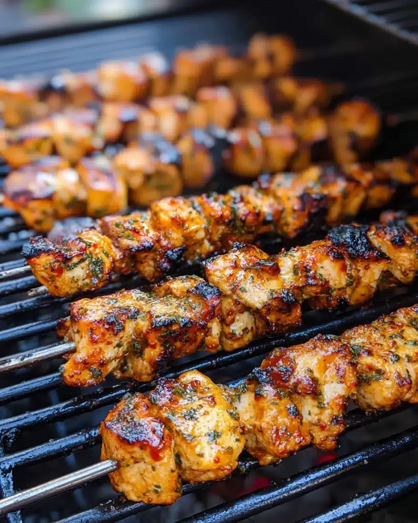 Spicy Parmesan-Garlic Chicken Skewers Recipe