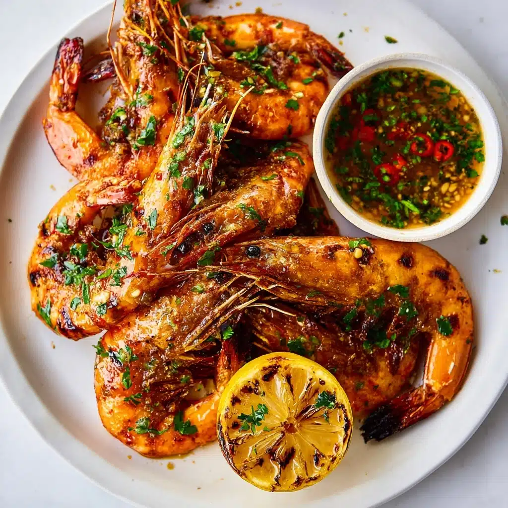 Grilled garlic butter prawns Recipe - Recipe Image