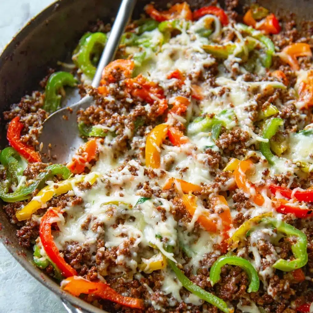 Ground Beef Philly Cheesesteak  (Keto) Recipe - Recipe Image