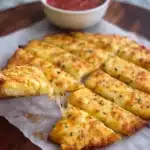 KETO Cheesy Garlic "Breadsticks" (4 Ingredients) Recipe