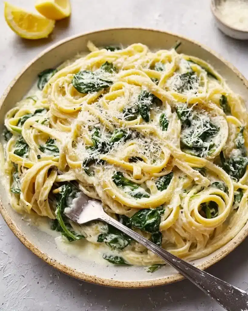 Lemon Ricotta Pasta with Spinach Recipe
