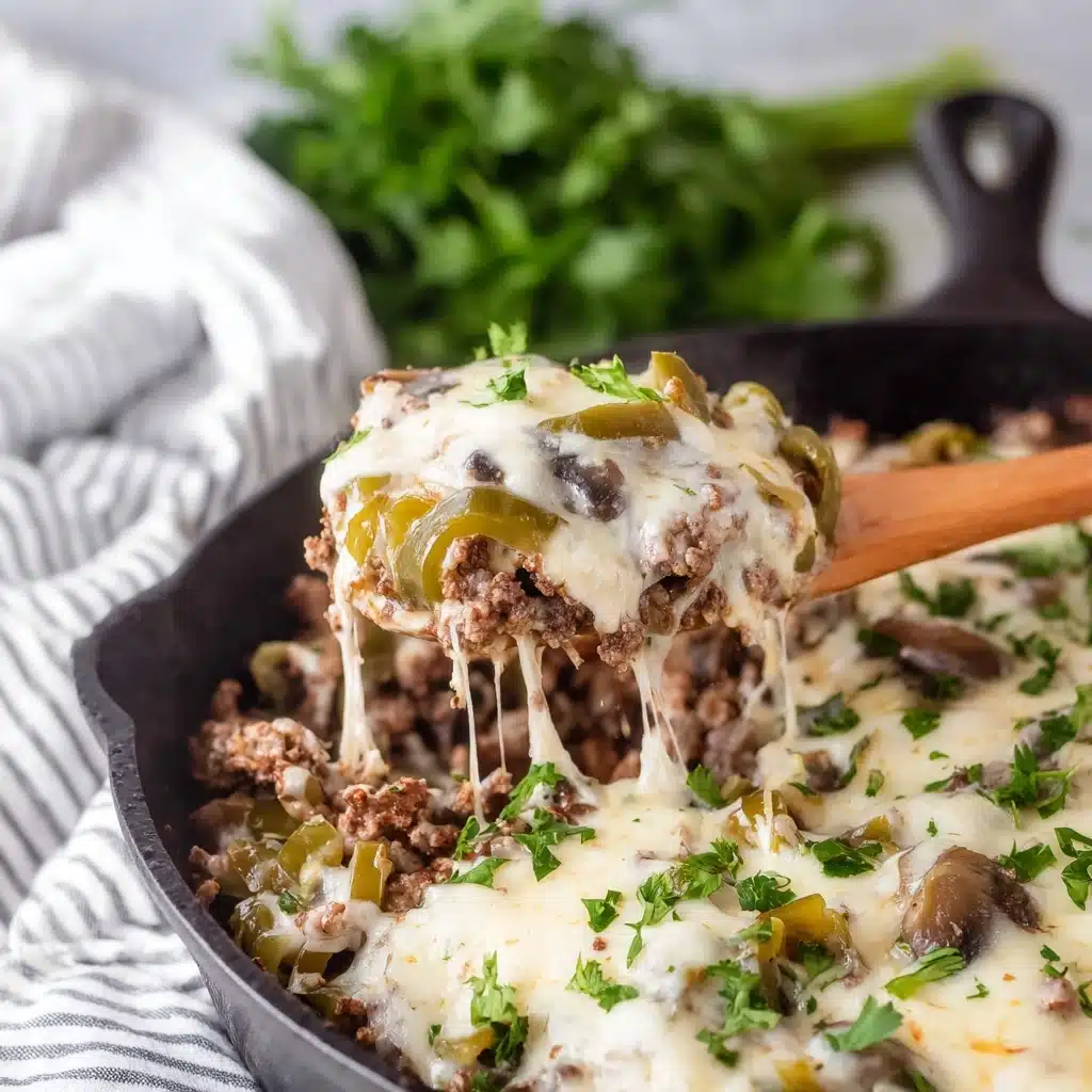Philly Cheesesteak Casserole (BEST Easy Recipe!) 4 Philly Cheesesteak Casserole (BEST Easy Recipe!) Recipe - Recipe Image