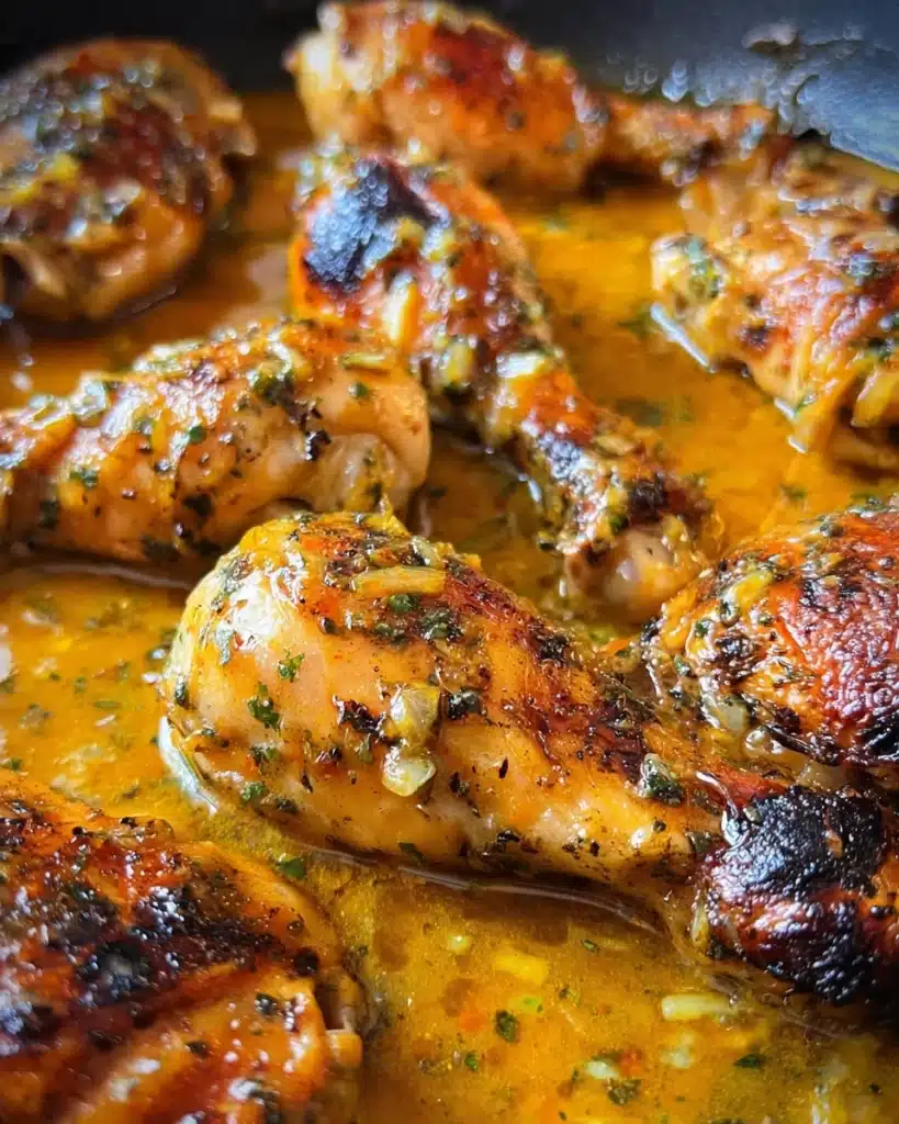 Creamy Garlic Chicken Drumsticks Recipe