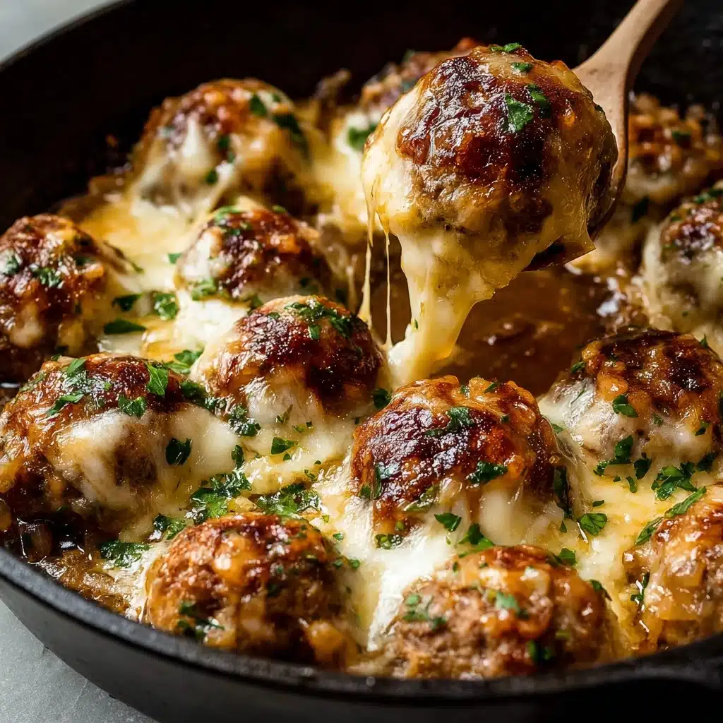 Cheesy French Onion Meatballs 5 Crying Tiger Beef Recipe - Recipe Image
