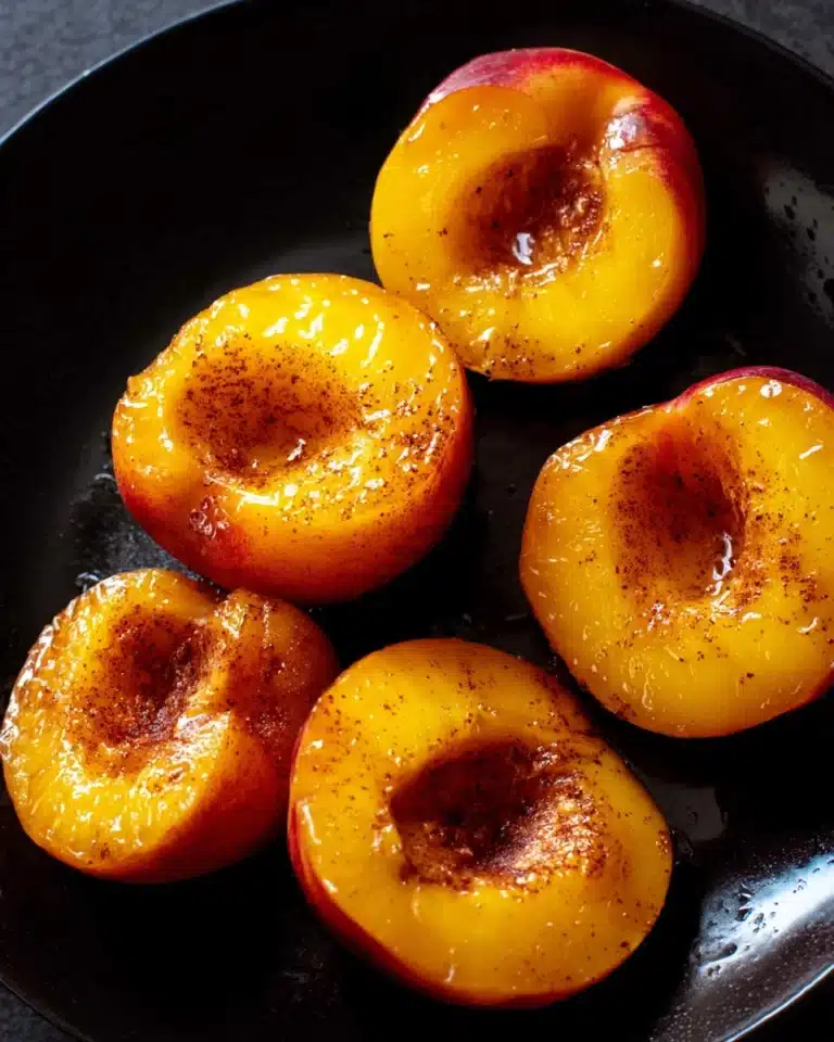 Pan fried peaches Recipe