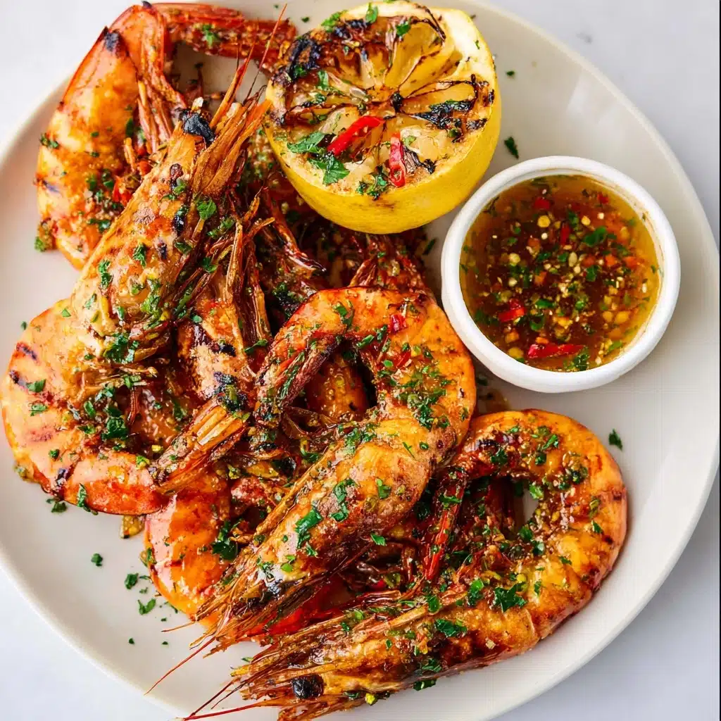 Grilled garlic butter prawns Recipe - Recipe Image