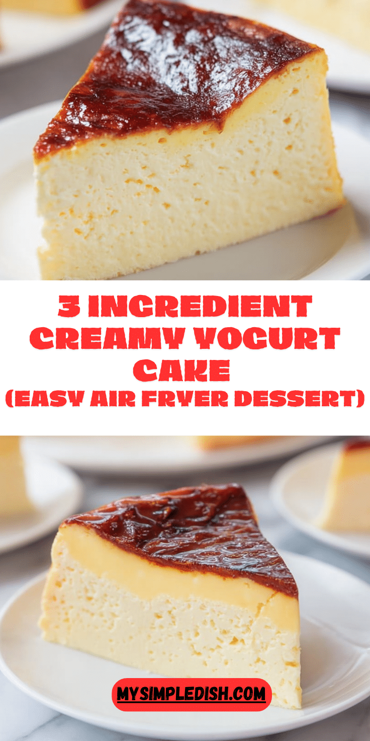 3 Ingredient Creamy Yogurt Cake Recipe Simple Creamy Delight
