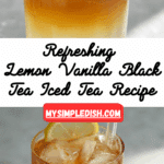 Lemon Vanilla Black Tea Iced Tea Recipe