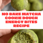 No Bake Matcha Cookie Dough Energy Bites Recipe