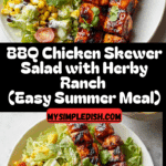 BBQ Chicken Skewer Salad Recipe