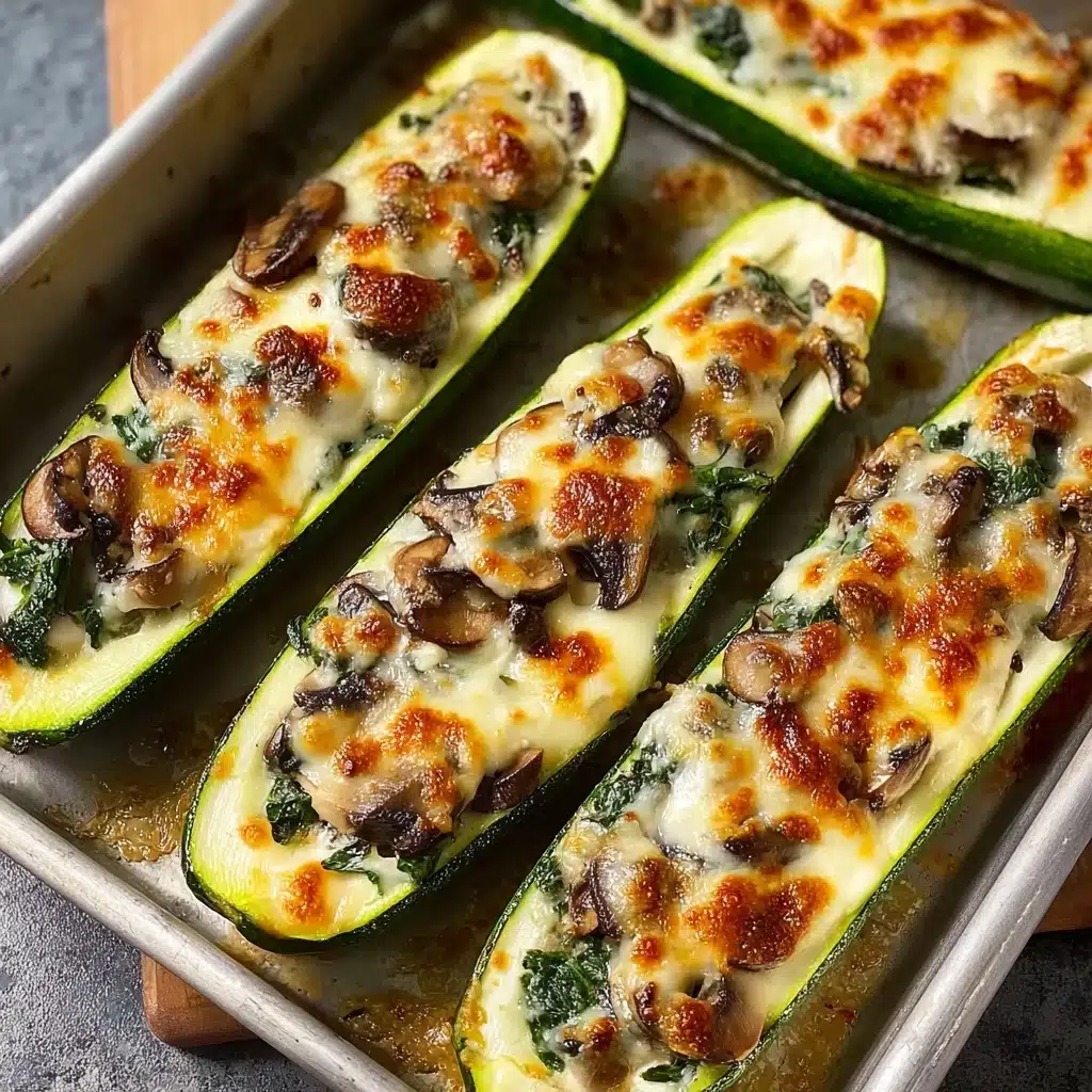 Tasty Mushroom and Ricotta Stuffed Zucchini Boats 4 Easy Refrigerator Pickled Vegetables Recipe - Recipe Image