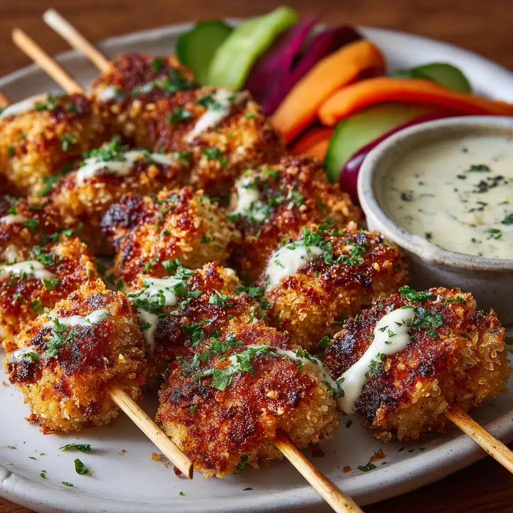 Easy Keto Garlic Parmesan Chicken Skewers Recipe - Recipe Image