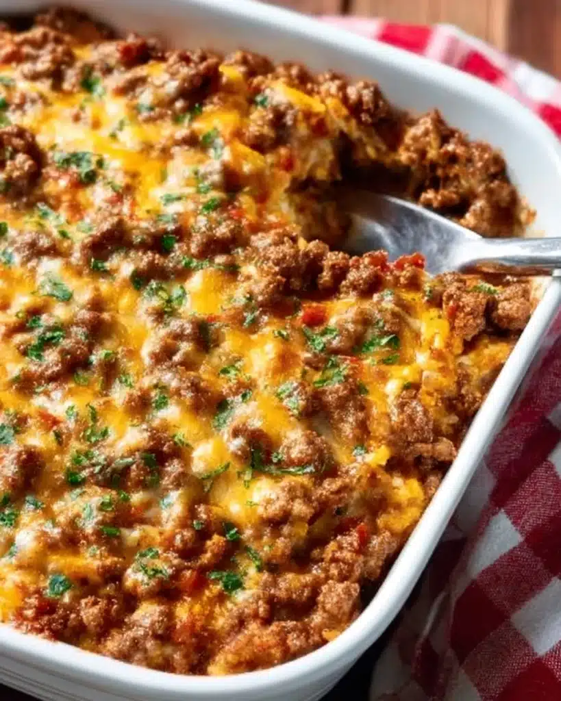 Keto Cheeseburger Casserole Recipe